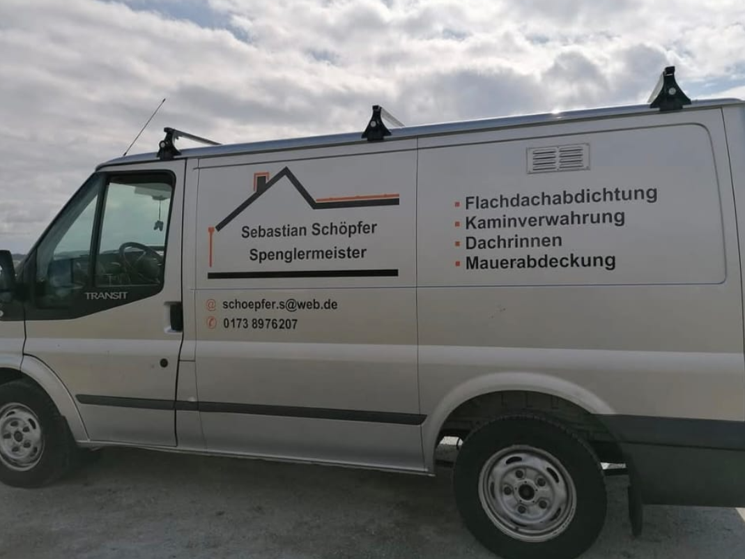 Firmenwagen von Sebastian Schöpfer Spenglermeister